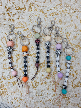 Mama Beaded Key Chains-Keychains-Angie Acuff-Motis & Co Boutique, Women's Fashion Boutique in Carthage, Missouri