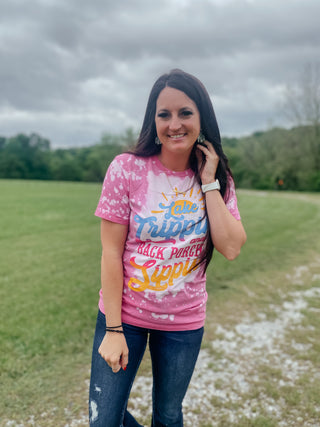 Lake Trippin' Bleached Graphic Tee-Graphic Tees-One24 Rags-Motis & Co Boutique, Women's Fashion Boutique in Carthage, Missouri