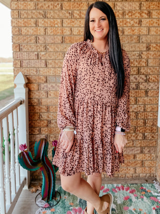 Rosie Blush Ruffle Dress-Dresses-GiGiO-Motis & Co Boutique, Women's Fashion Boutique in Carthage, Missouri