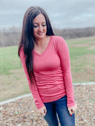 Bella Rose Long Sleeve Basic-Long Sleeves-Zenana-Motis & Co Boutique, Women's Fashion Boutique in Carthage, Missouri