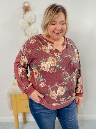 Sharla Floral Pullover Top-Pullovers-BiBi-Motis & Co Boutique, Women's Fashion Boutique in Carthage, Missouri