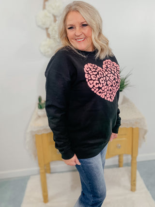 Leela Rebel Heart Sweatshirt-Graphic Sweaters-FOX & OWL-Motis & Co Boutique, Women's Fashion Boutique in Carthage, Missouri