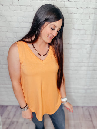 Toni Peach Tank Top-Tanks-Zenana-Motis & Co Boutique, Women's Fashion Boutique in Carthage, Missouri